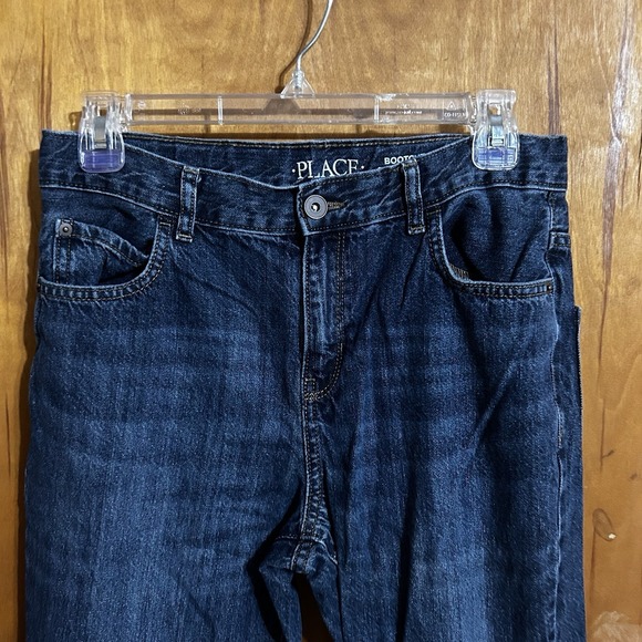 The Childrens Place Bootcut Jeans Dark Wash Kids Size 16 - Picture 2 of 6